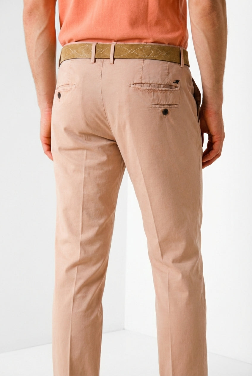 Torino delamere pantalone chino uomo in gabardina stretch slim fit