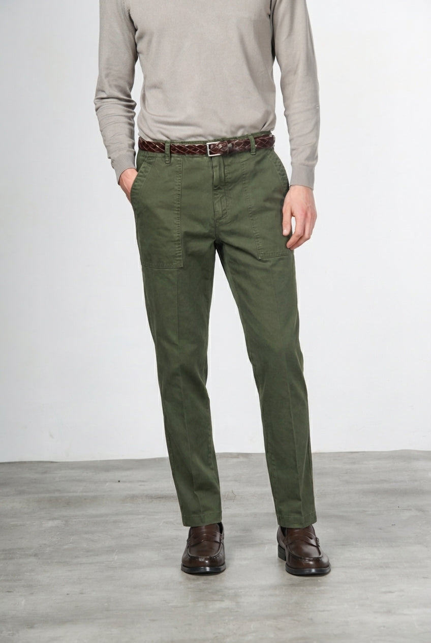 Prescott Fatigue pantalon chino homme en gabardine relaxed fit