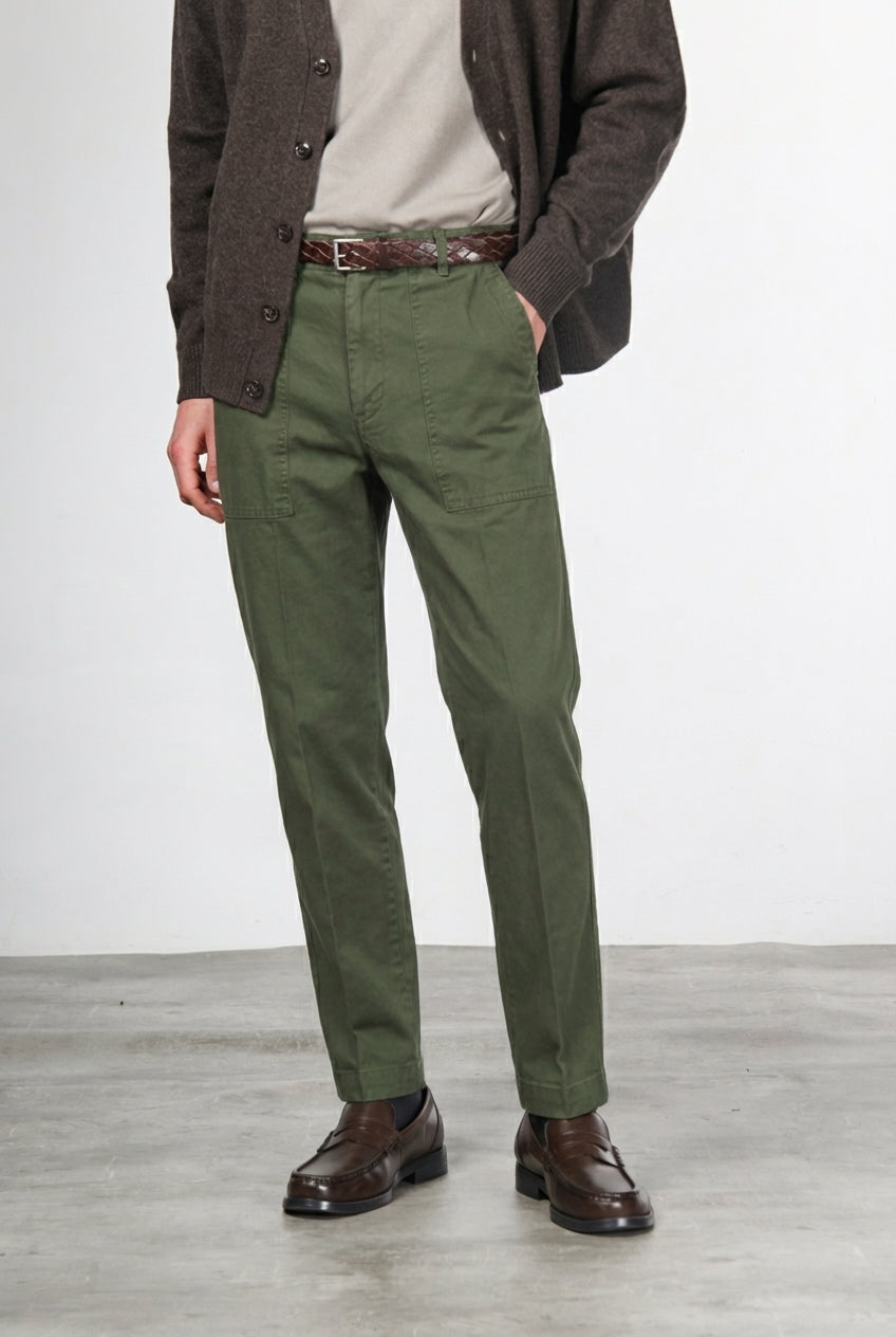 Prescott Fatigue pantalon chino homme en gabardine relaxed fit