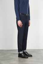 Chinos pantalone chino uomo in tecno denim stretch relaxed fit