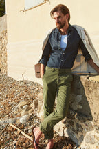 Chinos pantalone chino uomo in canvas oxford relaxed fit