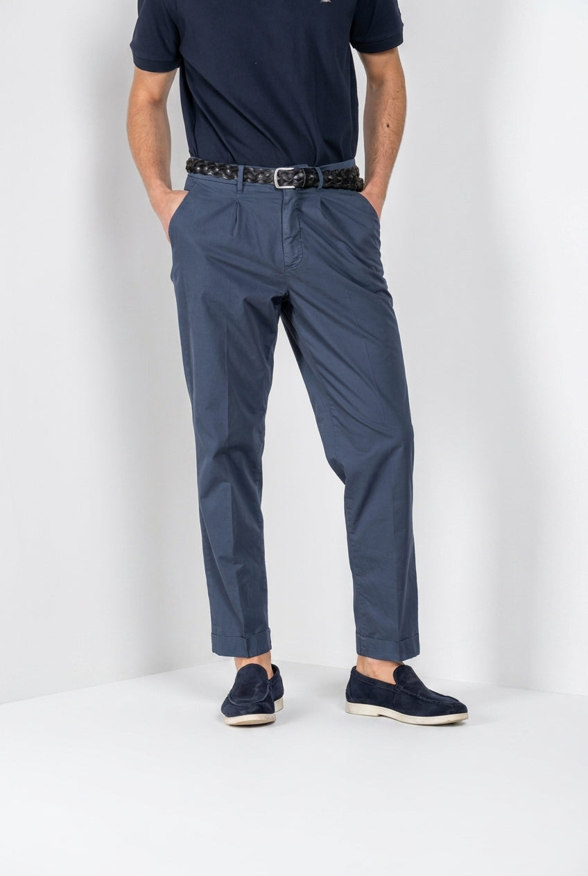 Pinces pantalon chino homme en gabardine stretch relaxed fit