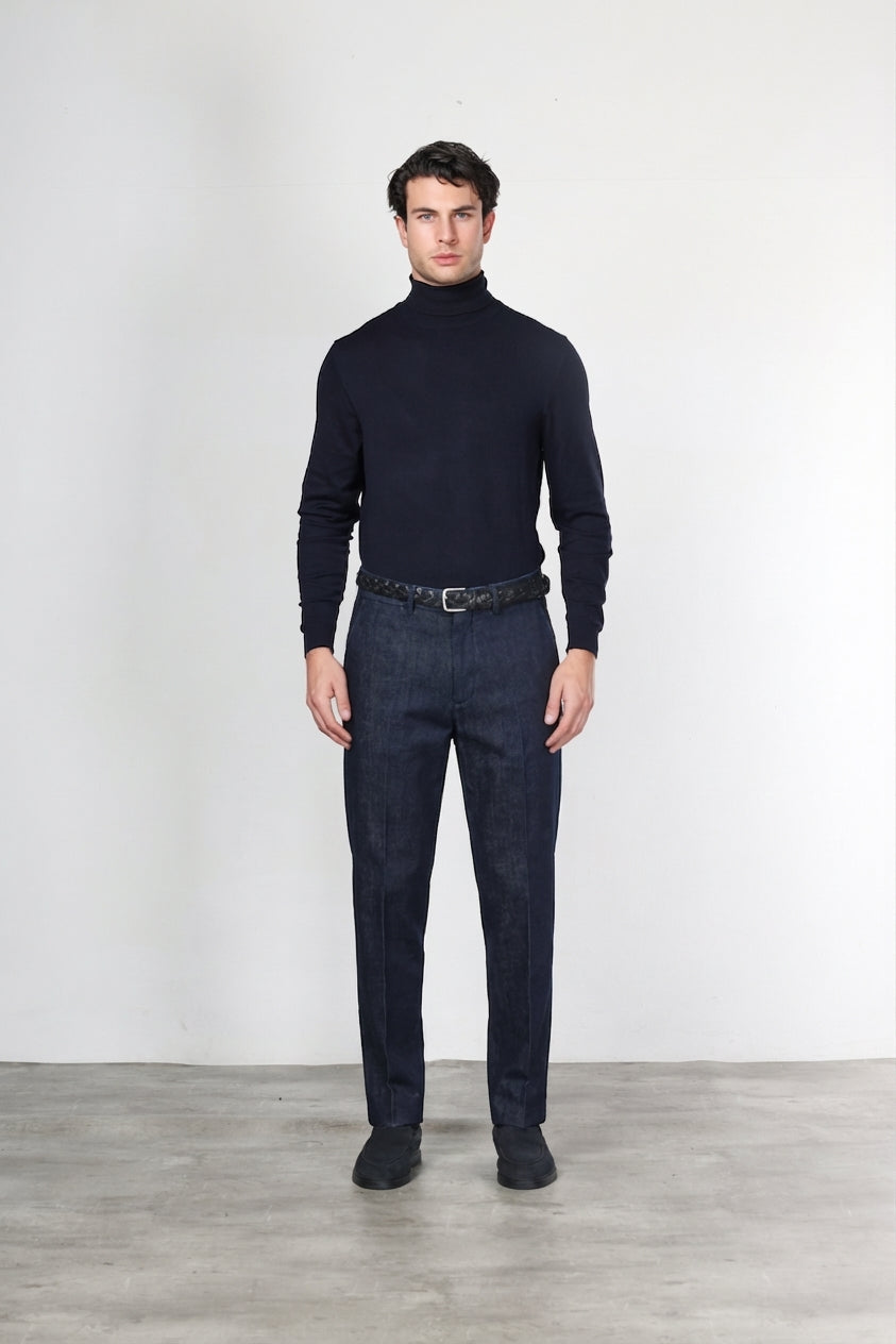 Pinces men’s chino pants in techno stretch denim with relaxed fit