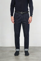 Pinces men’s chino pants in techno stretch denim with relaxed fit