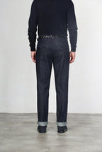 Pinces men’s chino pants in techno stretch denim with relaxed fit