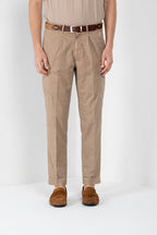 Pantalone cargo Mason's uomo kaki in twill relaxed fit, vista frontale su modello SS26