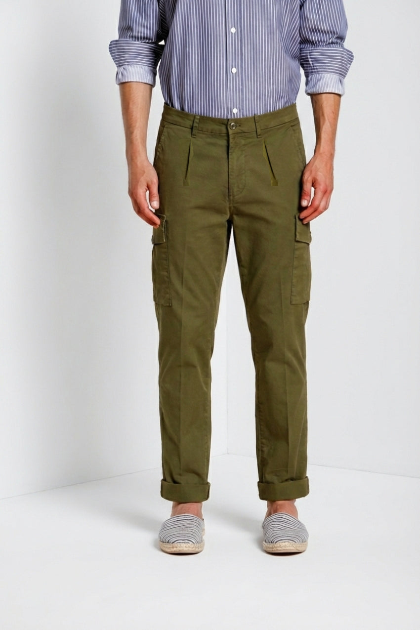 Cargo pantalon cargo homme en twill léger stretch relaxed fit