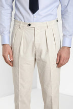 Don Johnson 2 Pinces pantalon chino homme en bull carrot fit