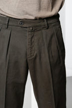 Don Johnson 2 Pinces pantalon chino homme en bull carrot fit