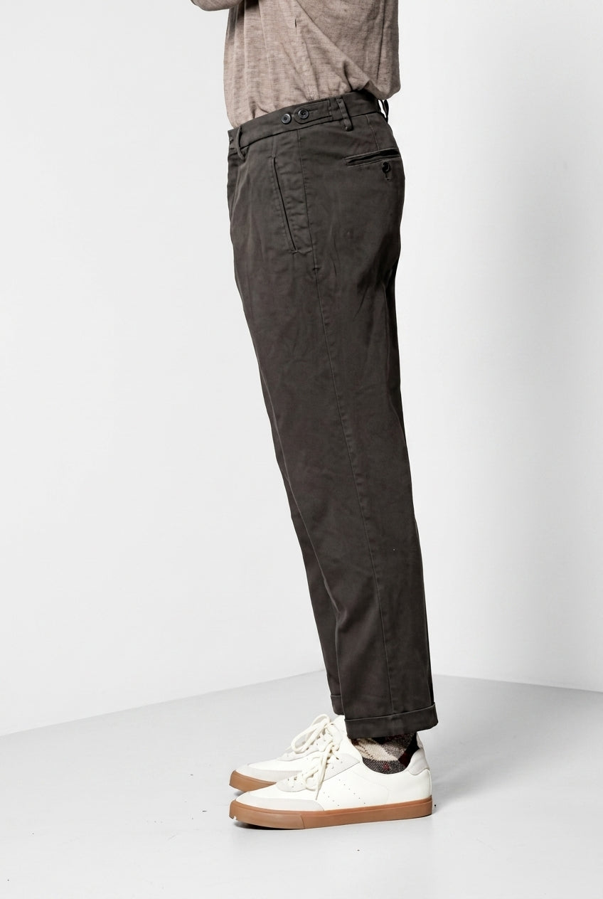 Don Johnson 2 Pinces pantalon chino homme en bull carrot fit