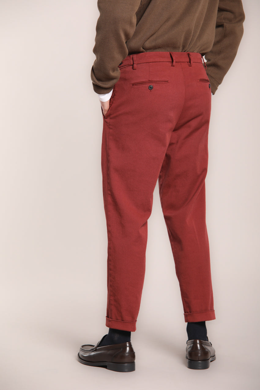 Foto 6 Don Johnson 2 Pinces pantalone chino uomo in bull carrot fit