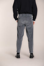 Foto 6 Don Johnson 2 Pinces pantalone chino uomo in velluto 500 righe carrot fit