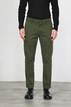Chile pantalone cargo uomo in gabardina carrot fit