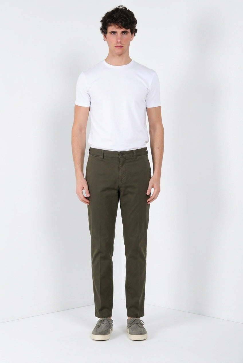 Madison M74 men's chino pants in lightweight stretch twill carrot fit