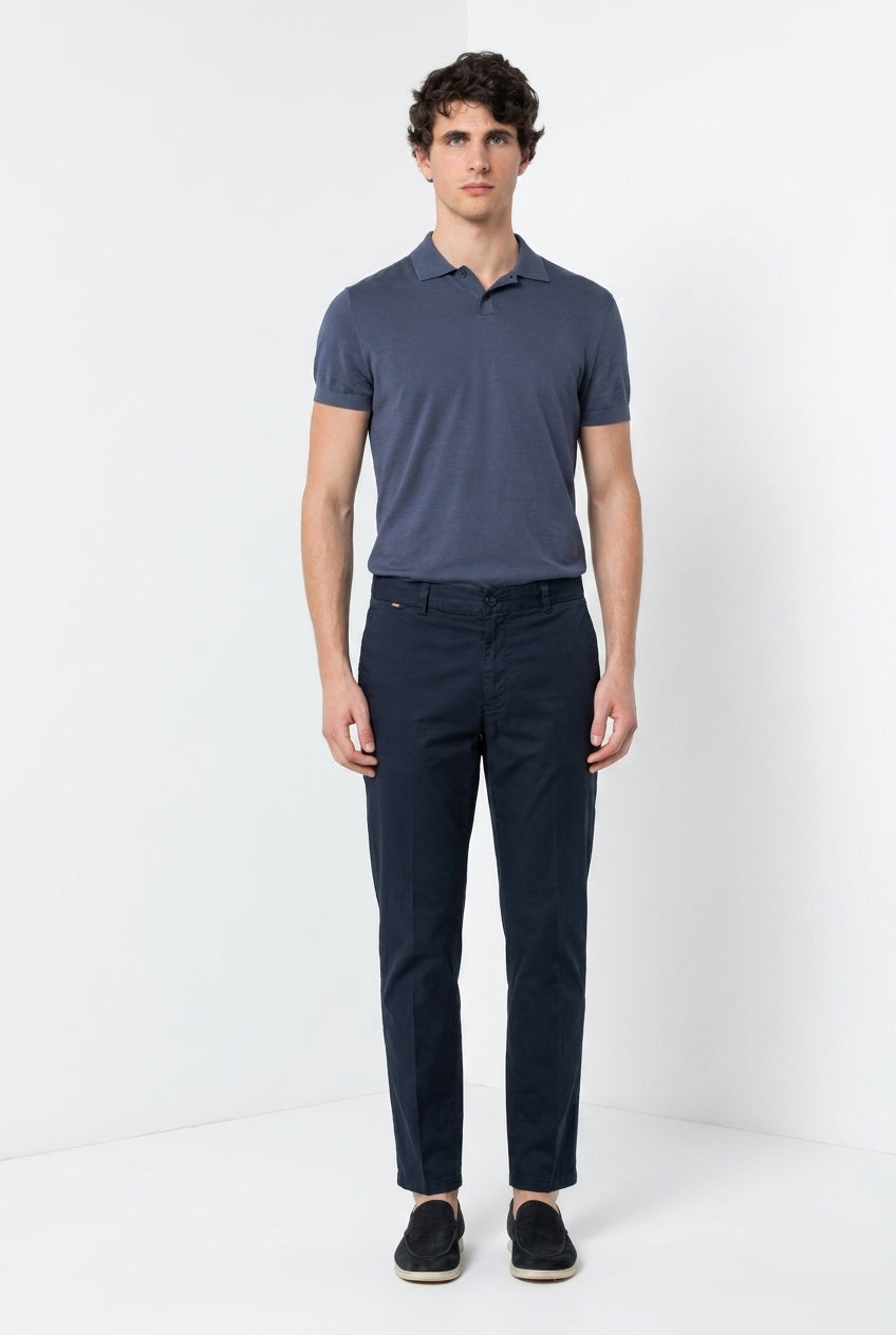 Madison M74 men's chino pants in lightweight stretch twill carrot fit