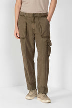 Cuba Work M74 pantalone cargo uomo in cotone fiammato relaxed fit ①