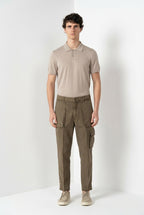 Cuba Work M74 pantalone cargo uomo in cotone fiammato relaxed fit ①
