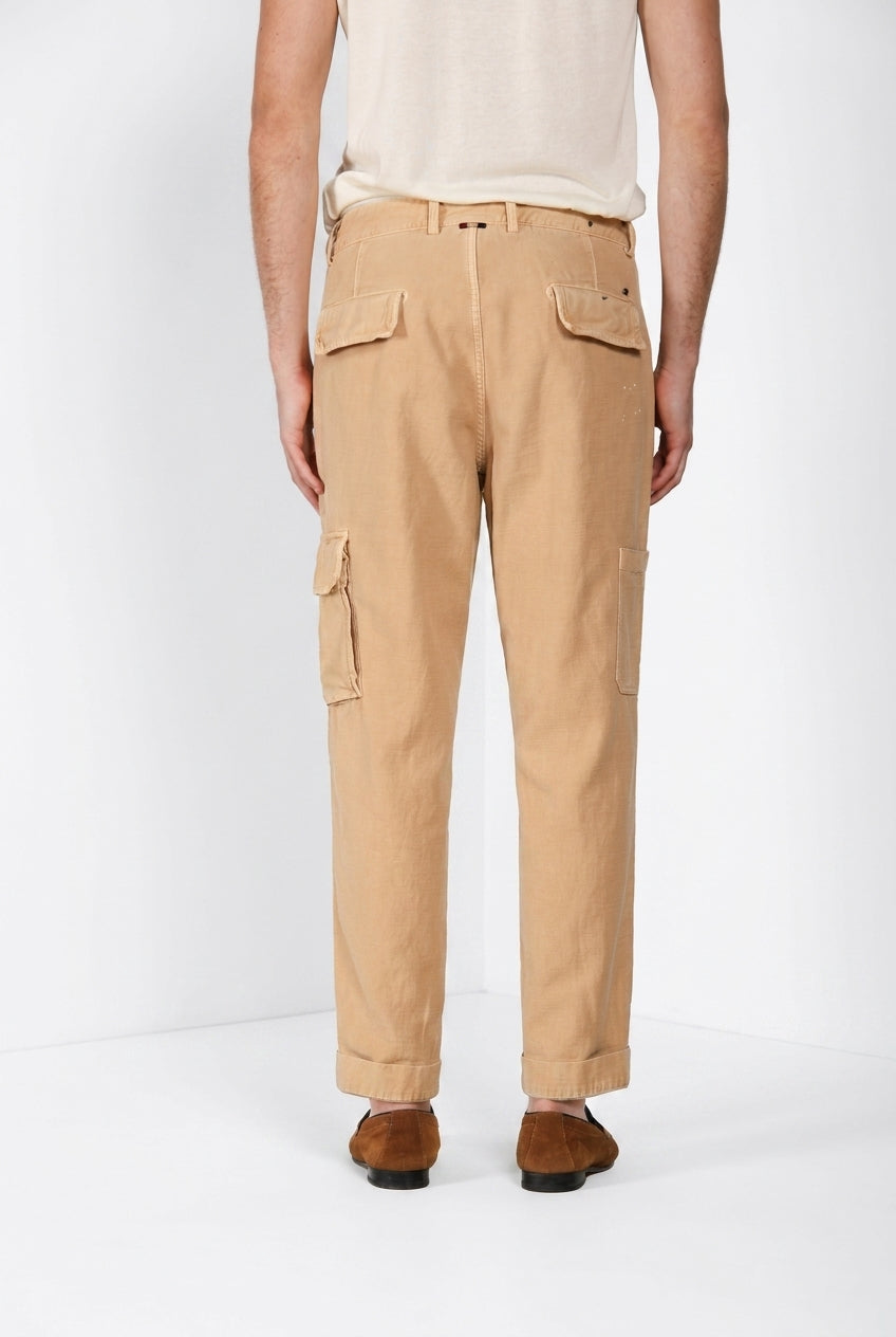 Cuba Work M74 pantalon cargo homme en coton flammè relaxed fit ①