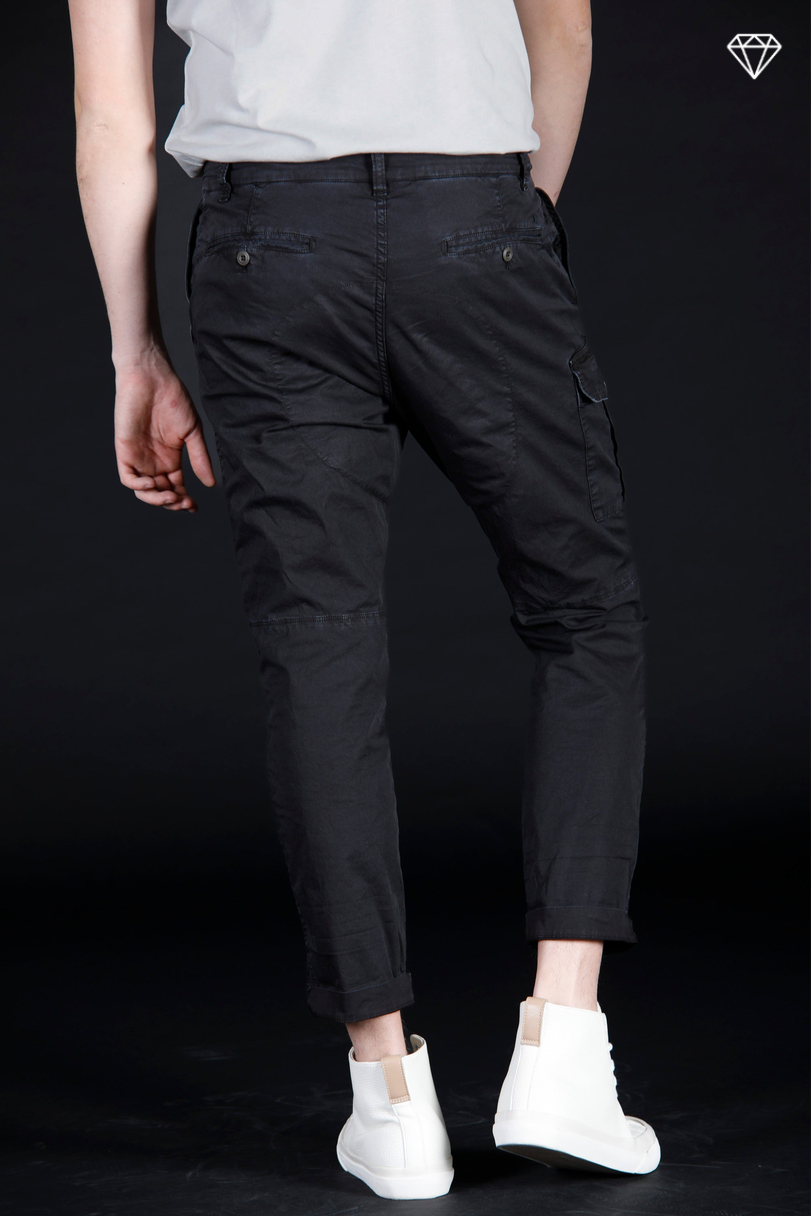 George Coolpocket Herren Cargo Hose aus leichtem Pima-Baumwoll-Stretch logo edition Carrot Fit ①