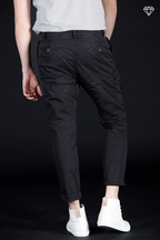 George Coolpocket Herren Cargo Hose aus leichtem Pima-Baumwoll-Stretch logo edition Carrot Fit ①