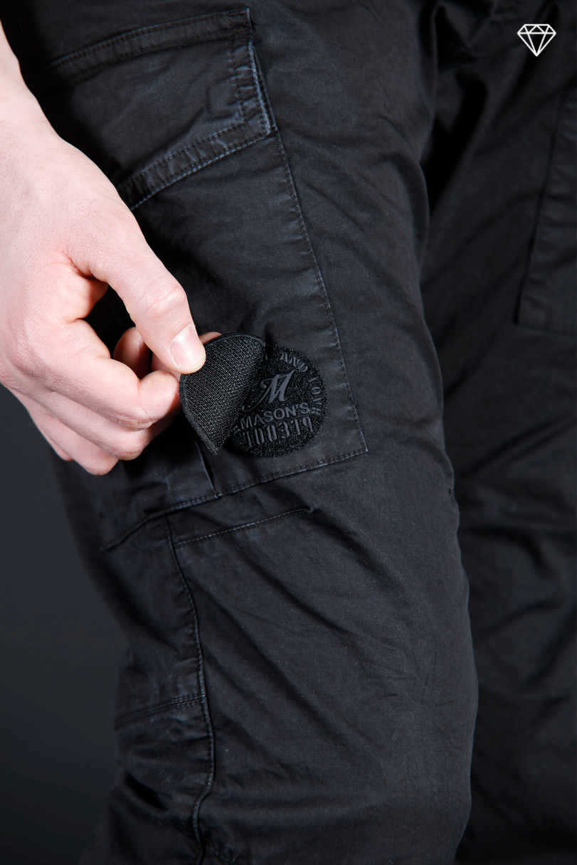 George Coolpocket Herren Cargo Hose aus leichtem Pima-Baumwoll-Stretch logo edition Carrot Fit ①
