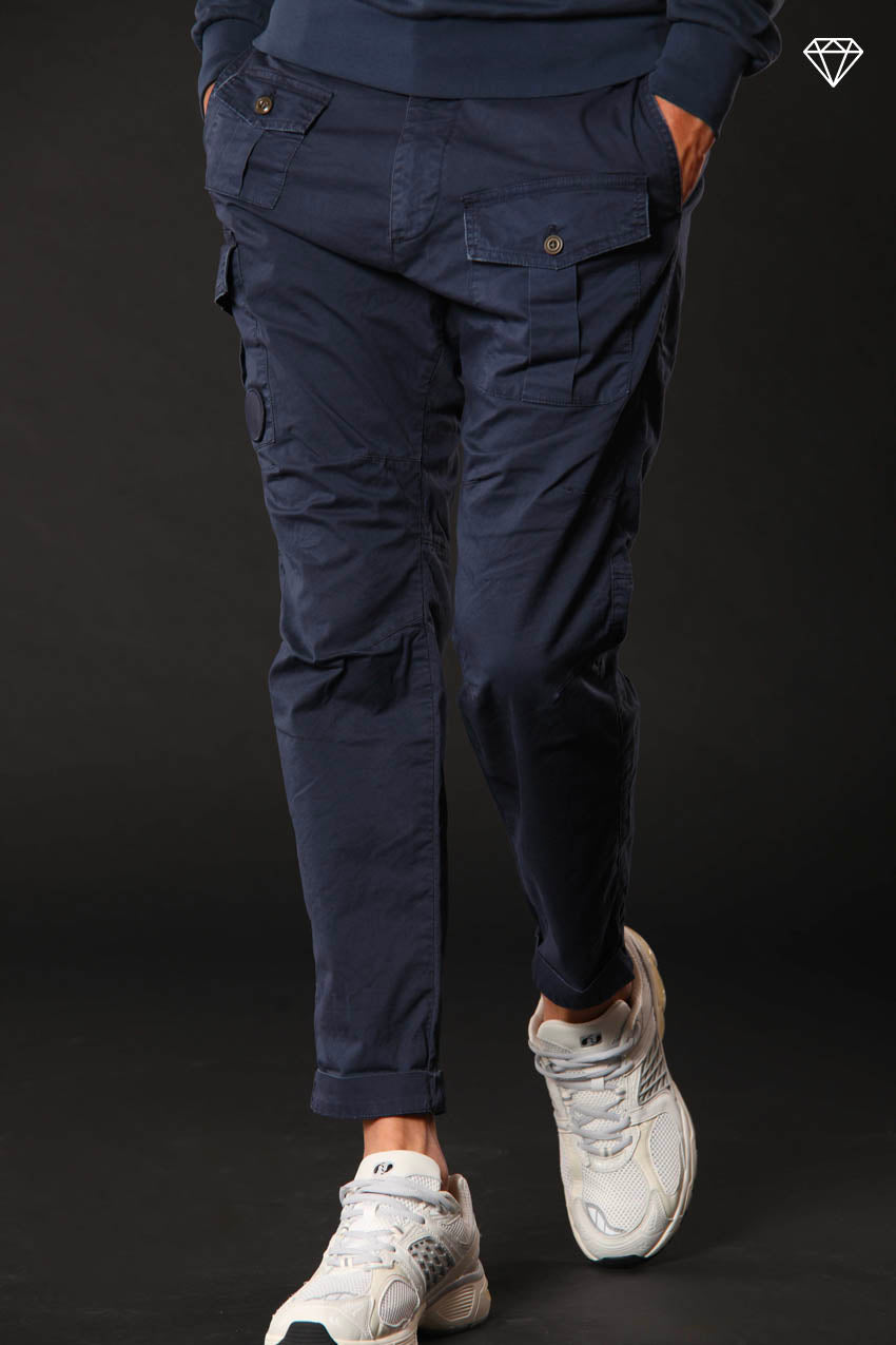 George Coolpocket Herren Cargo Hose aus leichtem Pima-Baumwoll-Stretch logo edition Carrot Fit ①