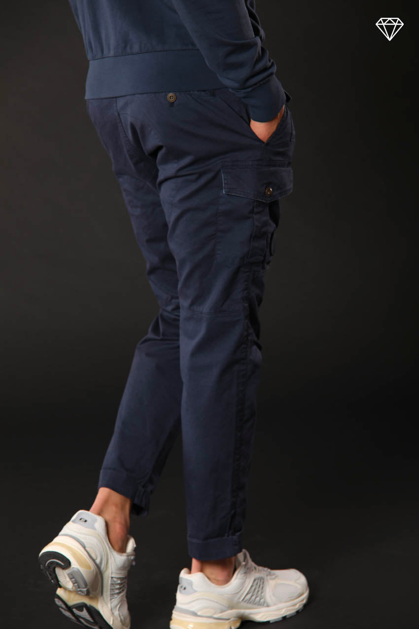 George Coolpocket Herren Cargo Hose aus leichtem Pima-Baumwoll-Stretch logo edition Carrot Fit ①