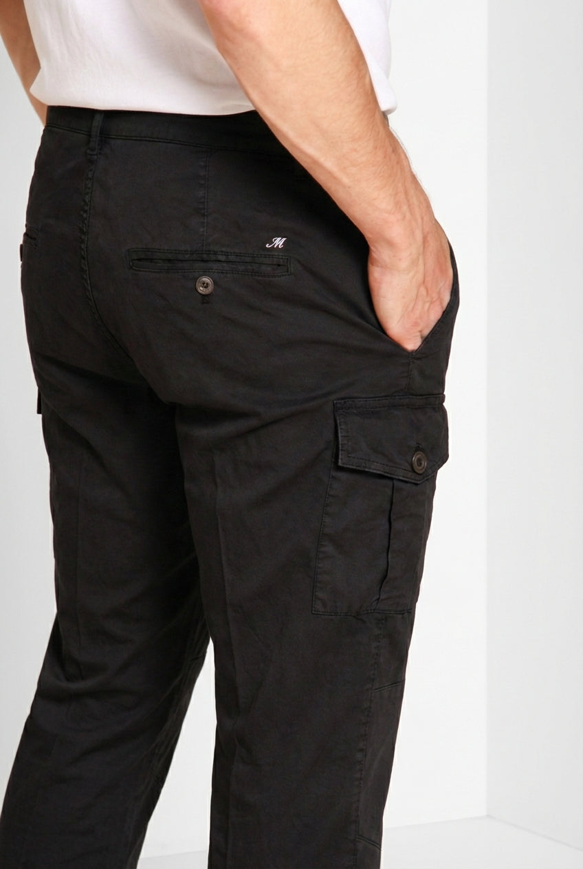 George Coolpocket pantalone cargo uomo in twill leggero stretch Logo Edition carrot fit ①