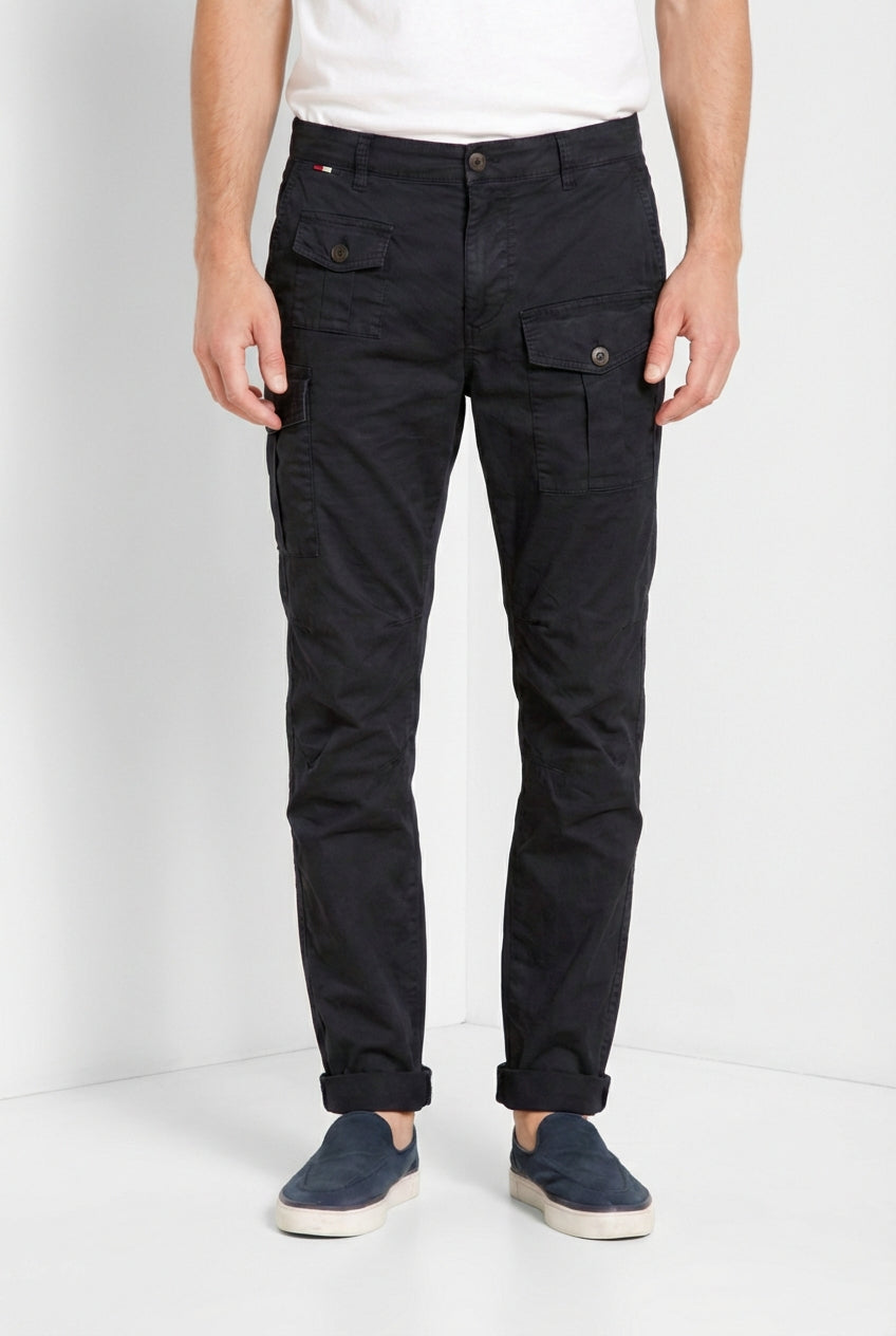 George Coolpocket pantalone cargo uomo in twill leggero stretch Logo Edition carrot fit ①