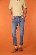 Harris 5 Taschen Herrenhose aus Denim mit Camouflage-Innenmuster Slim Fit