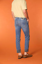 Harris 5 Taschen Herrenhose aus Denim mit Camouflage-Innenmuster Slim Fit