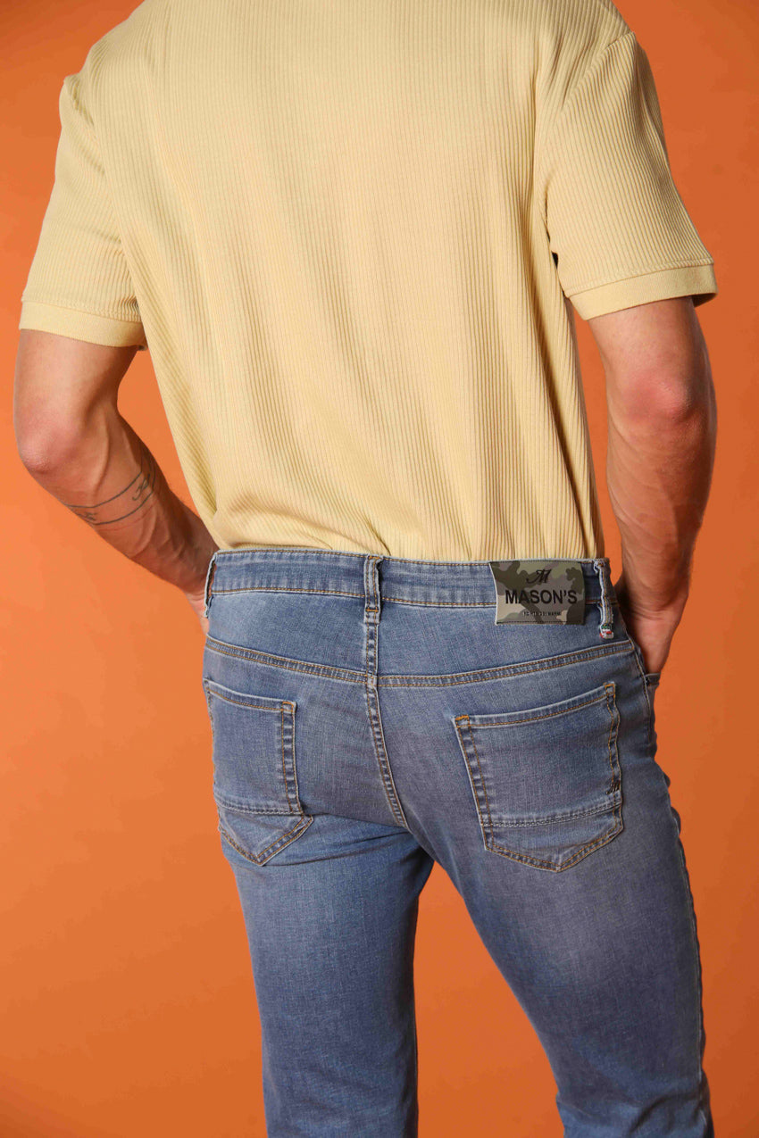 Harris 5 Taschen Herrenhose aus Denim mit Camouflage-Innenmuster Slim Fit