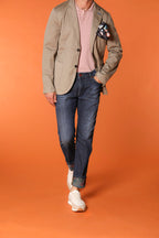 Harris 5-Taschen-Hose für Herren aus Denim mit floralem Innenmuster Slim Fit