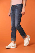 Harris 5-Taschen-Hose für Herren aus Denim mit floralem Innenmuster Slim Fit