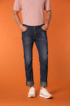 Harris 5-Taschen-Hose für Herren aus Denim mit floralem Innenmuster Slim Fit