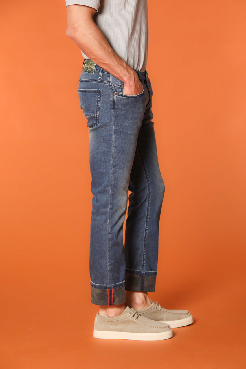 Harris 5 Taschen Herrenjeans mit Innenmuster in Tarnoptik Slim Fit