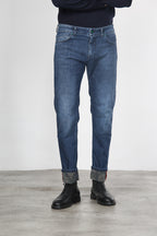 Harris men’s 5-pocket pants in camouflage-pattern denim with regular fit
