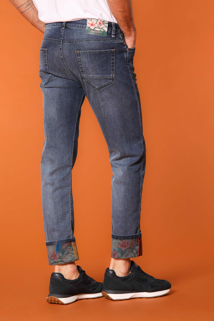 Harris Regular Herren 5-Pocket-Hose aus Denim mit Blumenmuster Regular Fit