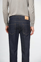 Harris Men's 5-Pocket Pants in Stretch Techno Denim Carrot Fit