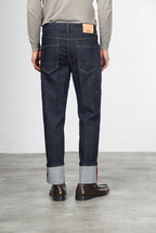 Harris Men's 5-Pocket Pants in Stretch Techno Denim Carrot Fit