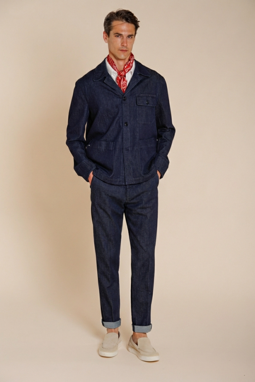 Work Jacket overshirt uomo in denim