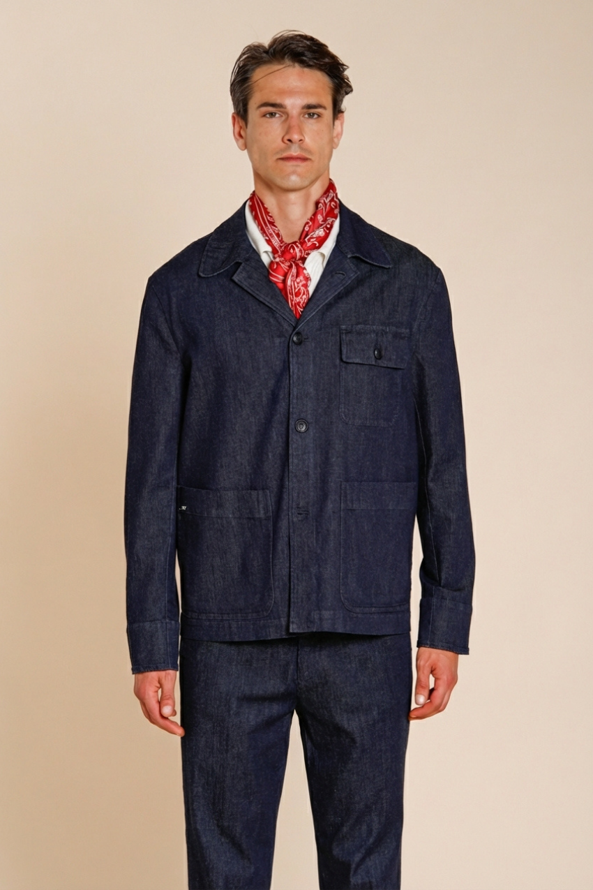 Work Jacket overshirt uomo in denim