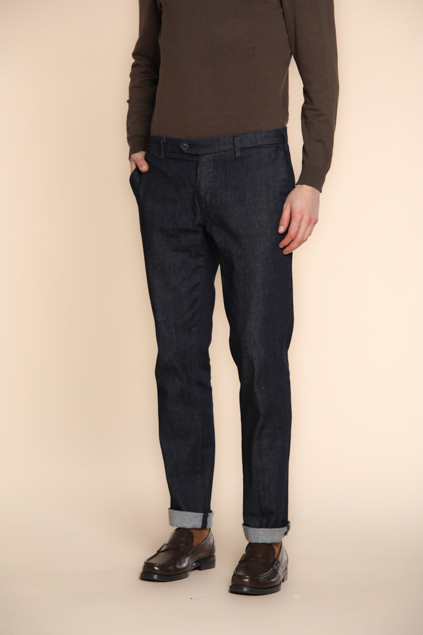 Foto 1 New York pantalone chino uomo in denim stretch regular fit