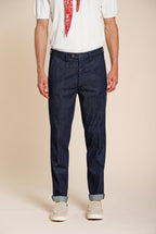 Boston pantalone chino uomo in denim relaxed fit