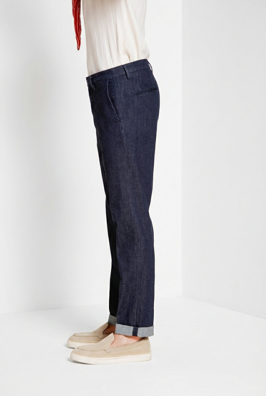 Boston pantalon chino homme en denim relaxed fit