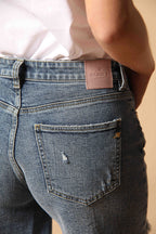 Alba 5-Taschen Damen-Shorts in blauen Denim Slim Fit