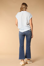 Olivia Damen 5-Taschen-Jeans in Stretch-Denim mit Trompeten-Saum Slim Fit