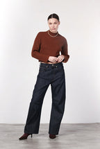 Vivienne pantalón chino 5 bolsillos de mujer en denim stretch con Balloon Fit
