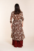 Nicole Dress vestido mujer de muselina de algodón estampado ramage