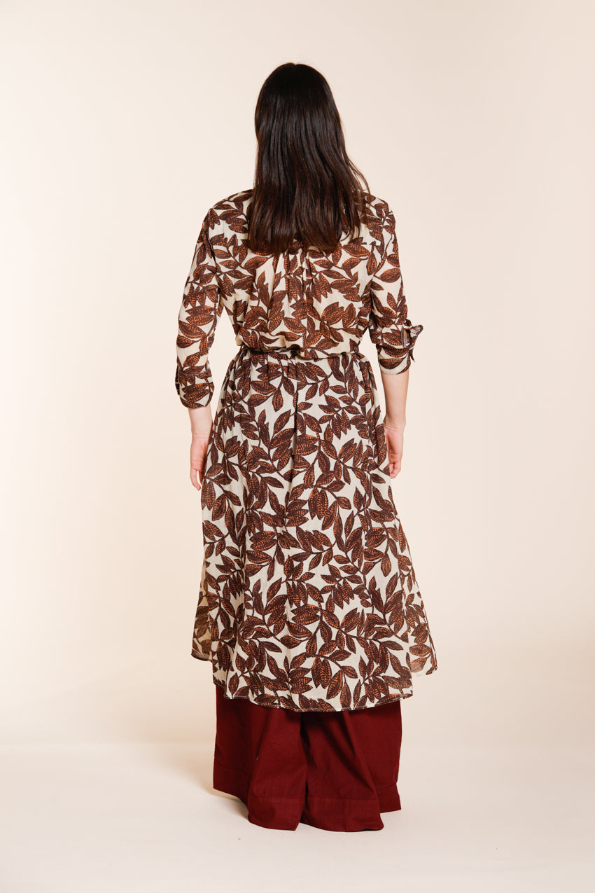 Nicole Dress abito donna in mussola di cotone stampa ramage